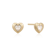 Støvring Design 14kt Ørestik med Hjerteformet Zirkonia 70342924