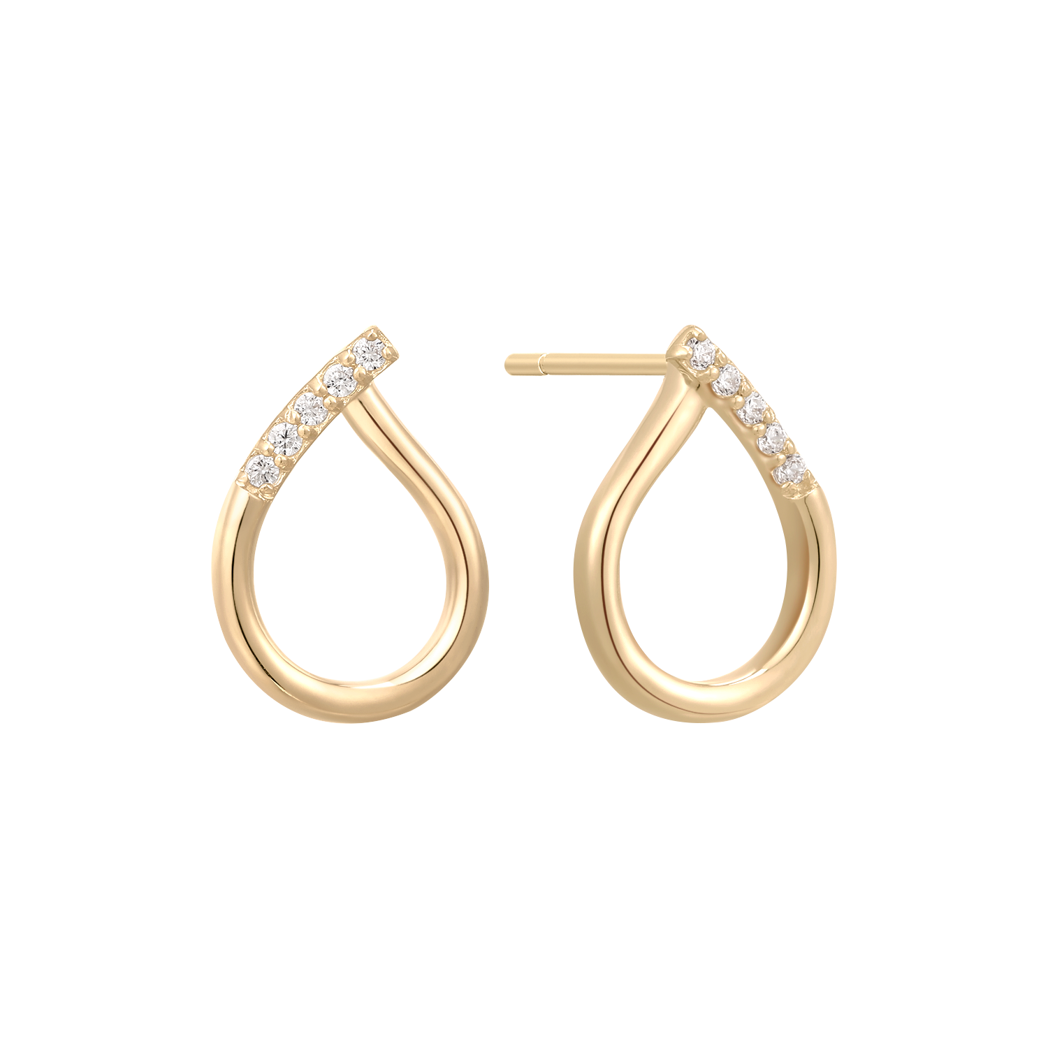Støvring Design 14kt Ørestik Dråbe med Zirkonia 70342926