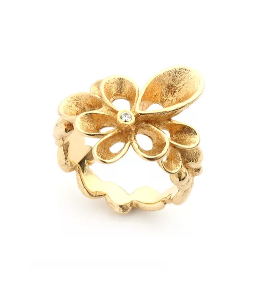 Per Borup Mellem Violina Ring 14kt Guld med 0,02ct Diamant 721R