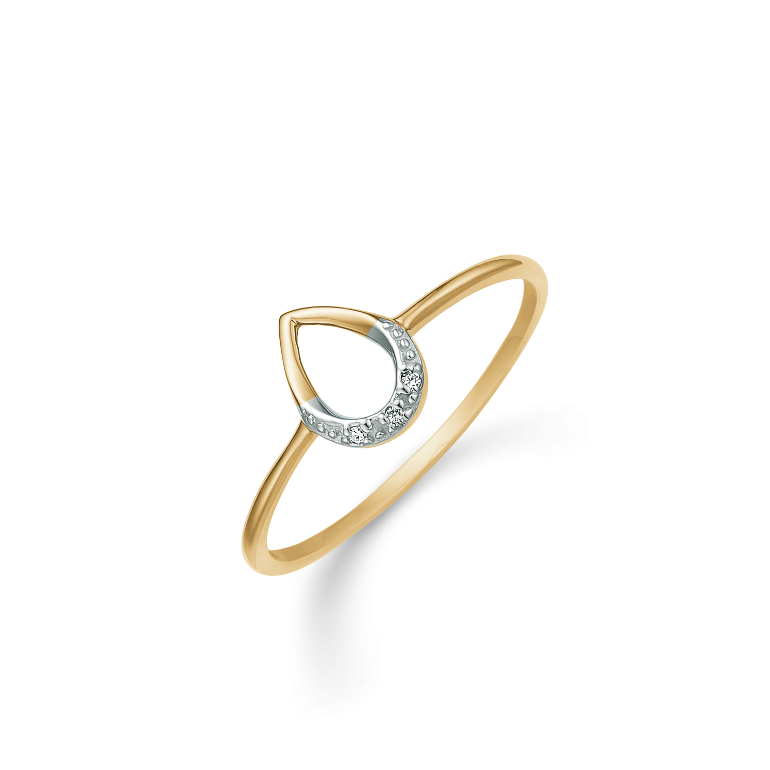 Støvring Design 14kt Guld og Hvidgulds Ring med Brillanter 72205045