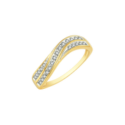 Støvring Design 14kt Guld Ring Flettet med Zirkonia 72205989