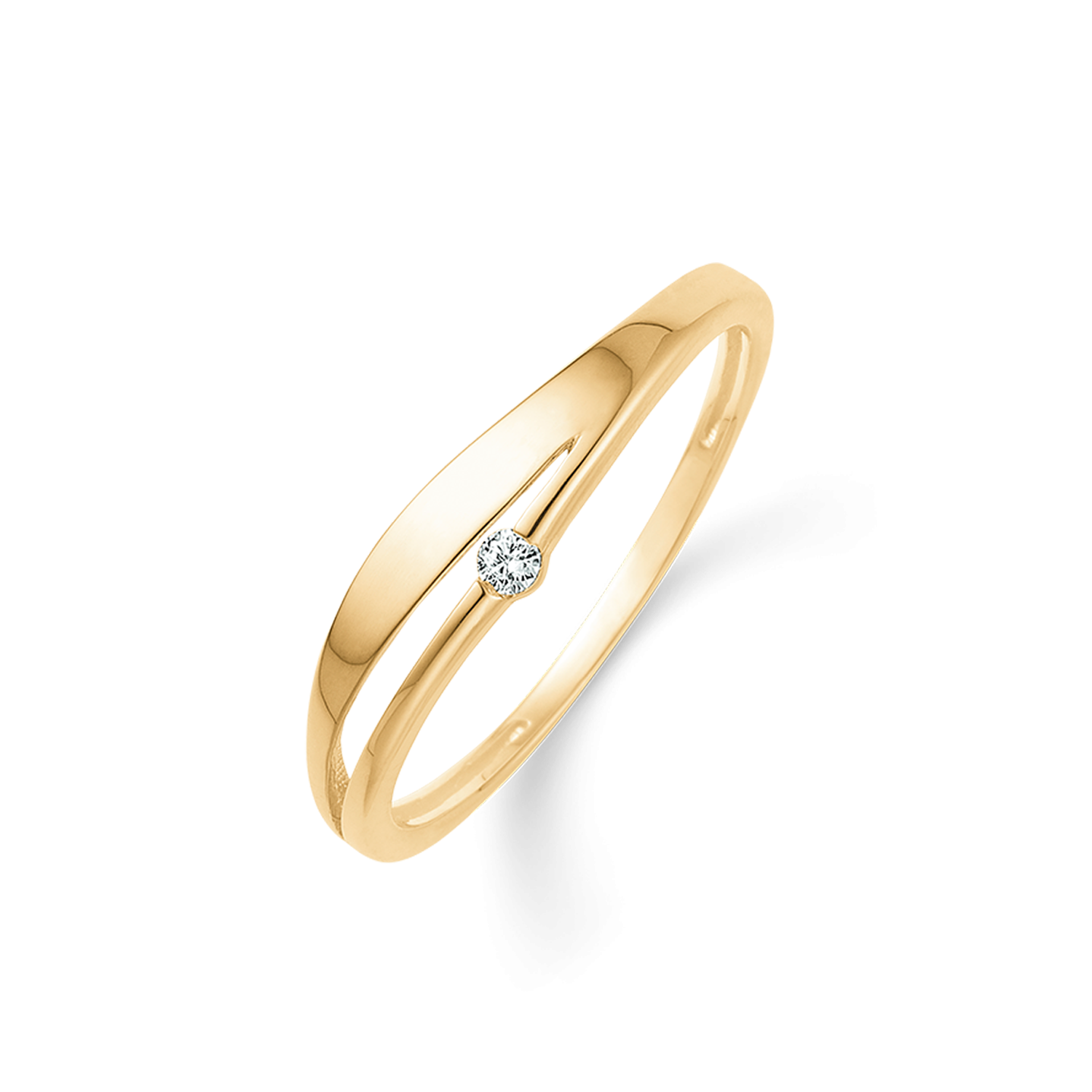 Støvring Design 14kt Guld Ring med Brillant 72245033