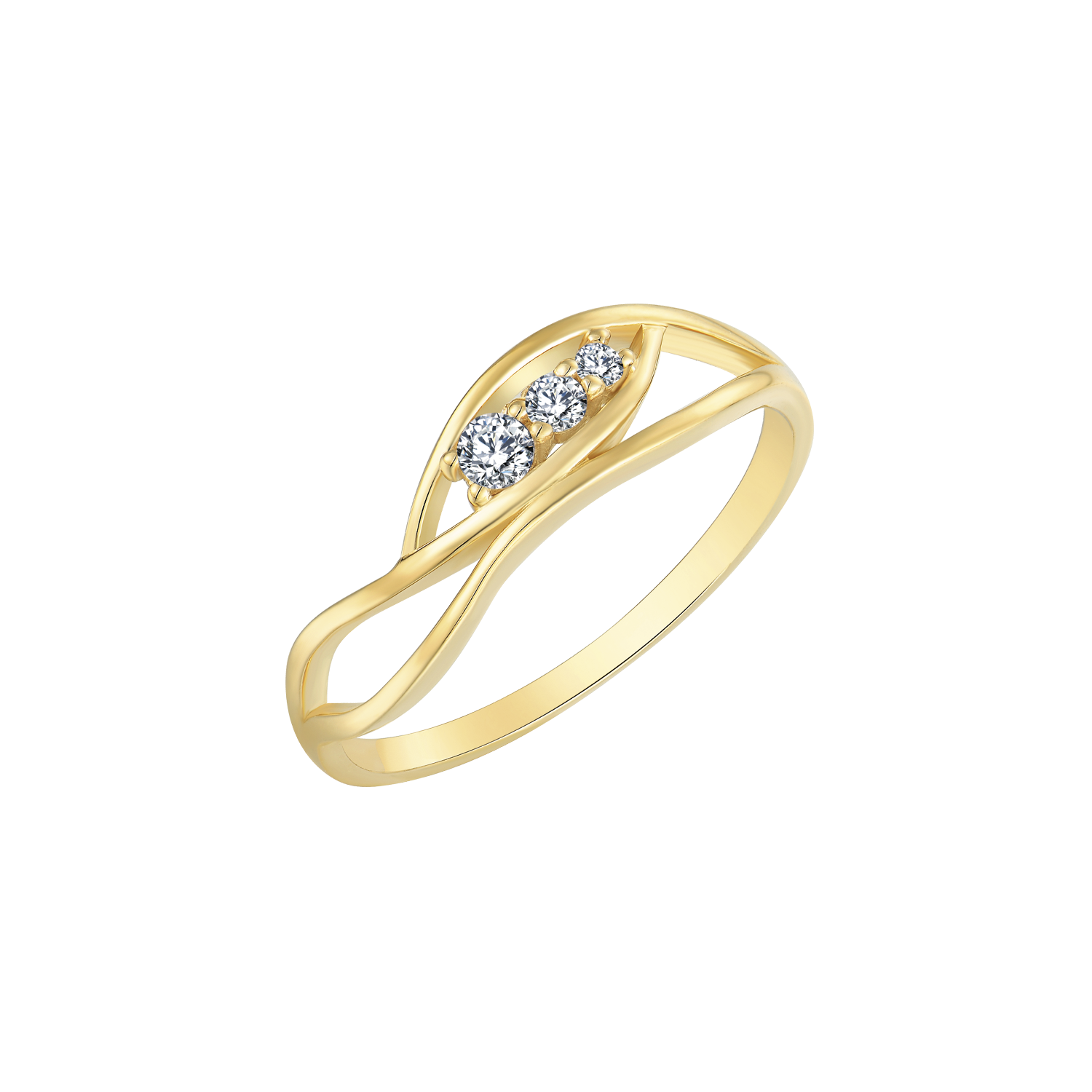 Støvring Design 14kt Ring med 3 Zirkonia 72251018