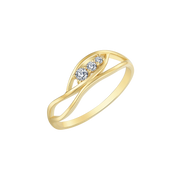 Støvring Design 14kt Ring med 3 Zirkonia 72251018