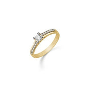 Støvring Design 14kt Guld og Hvidgulds Ring med Zirkonia 72251983