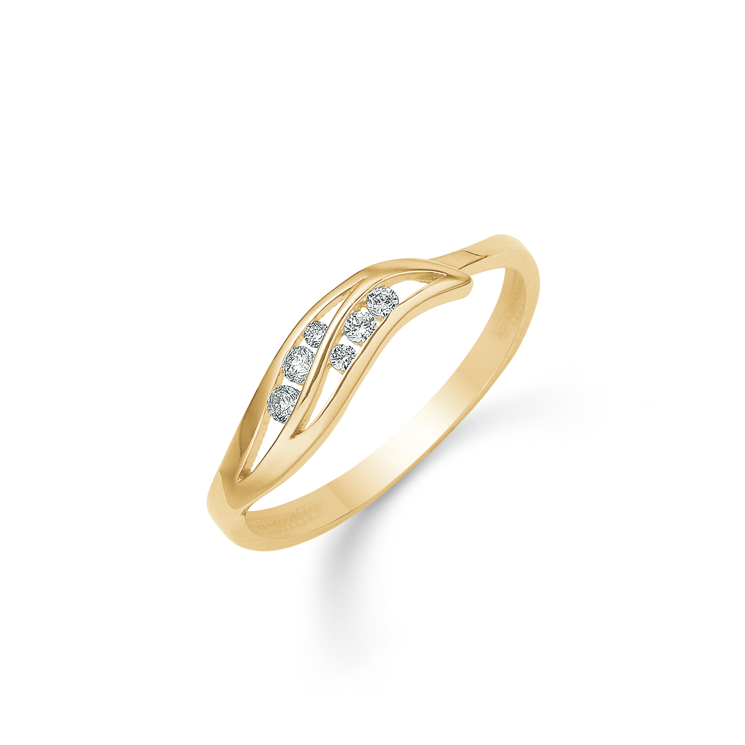 Støvring Design 14kt Guld ring med zirkonia 72251990