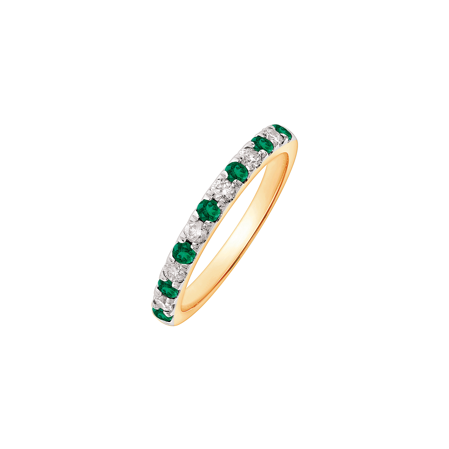 Støvring Design 14kt Guld Ring med Smaragder og Diamanter 72257023