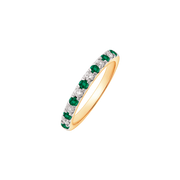 Støvring Design 14kt Guld Ring med Smaragder og Diamanter 72257023