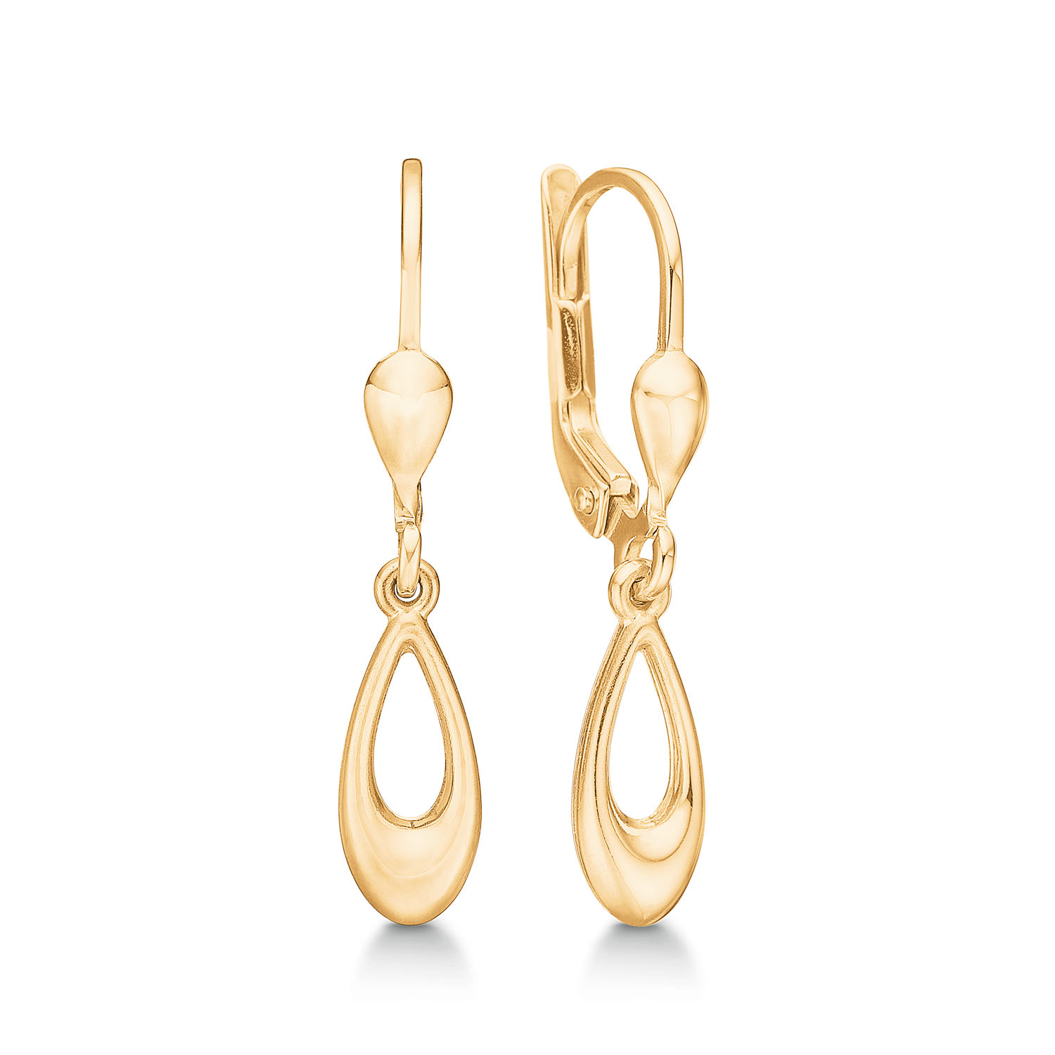 Støvring Design 14kt Guld Ørehæng med Dråbeformet Vedhæng 73166075