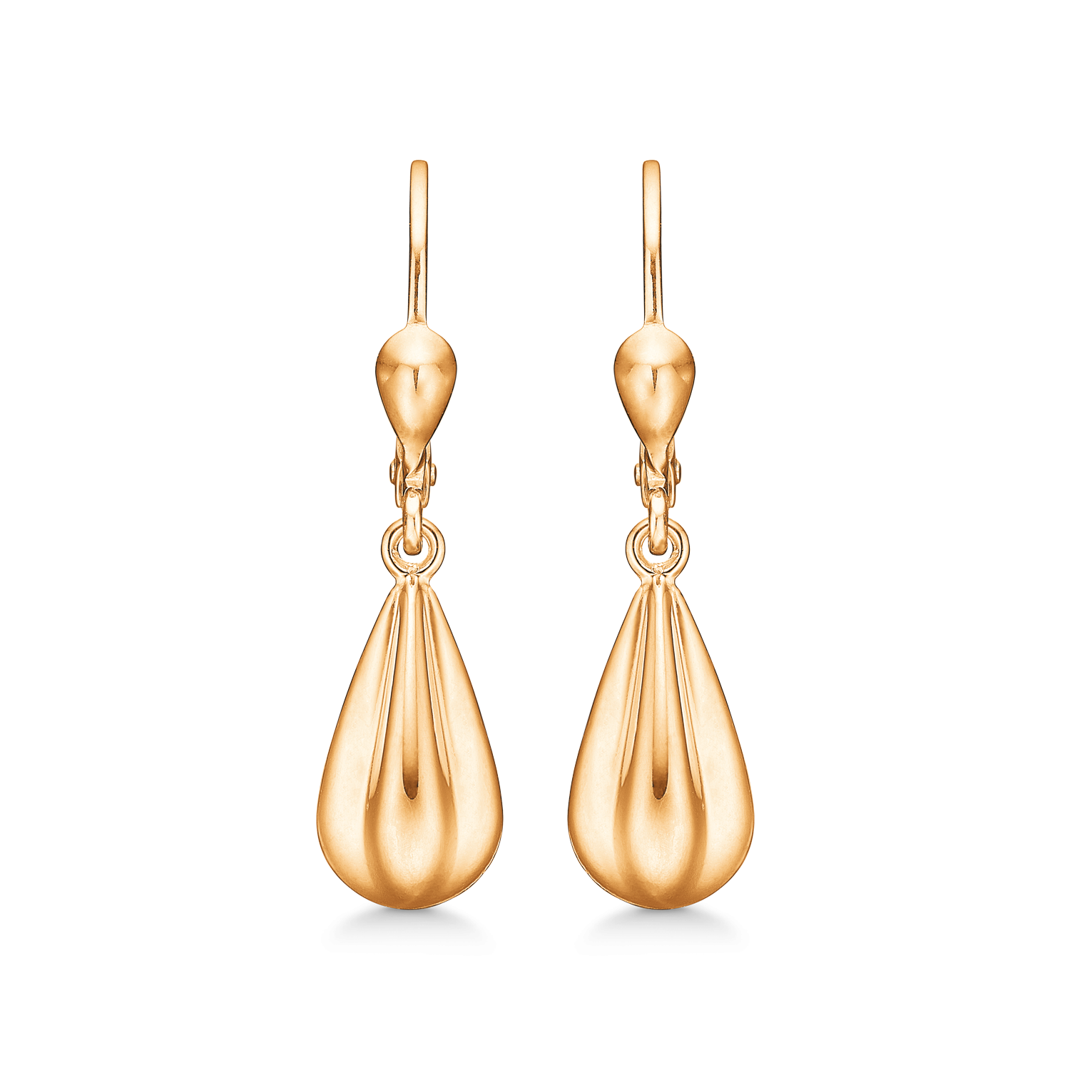 Støvring Design 14kt Guld Ørehæng med Dråbeformet Vedhæng 73166944