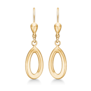 Støvring Design 14kt Guld Ørehæng med Oval Cirkel 73166955