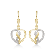 Støvring Design 14kt Guld Hjerte Ørehæng med Zirkonia 73237049