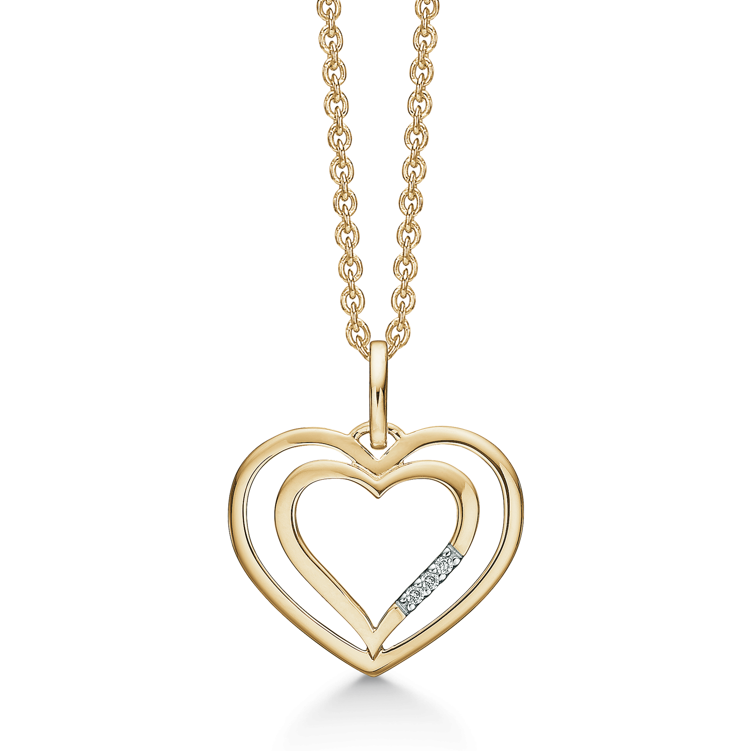 Støvring Design 14kt Guld Hjerte Vedhæng med Brillanter 76232986