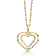 Støvring Design 14kt Guld Hjerte Vedhæng med Brillanter 76232986
