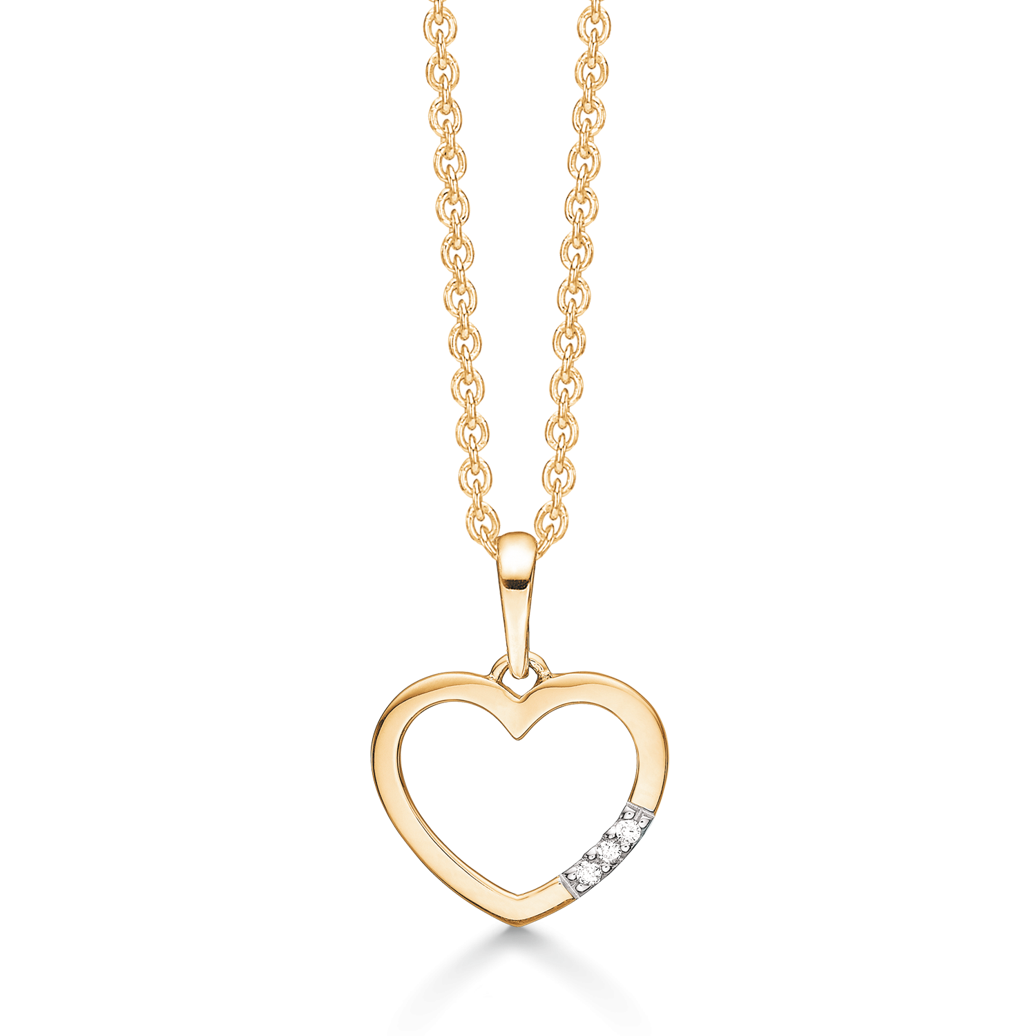 Støvring Design 14kt Guld Hjerte Vedhæng med Brillanter 76232990
