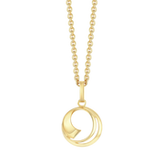 Støvring Design 14kt Guld Cirkel Vedhæng på forgyldt kæde 76237048