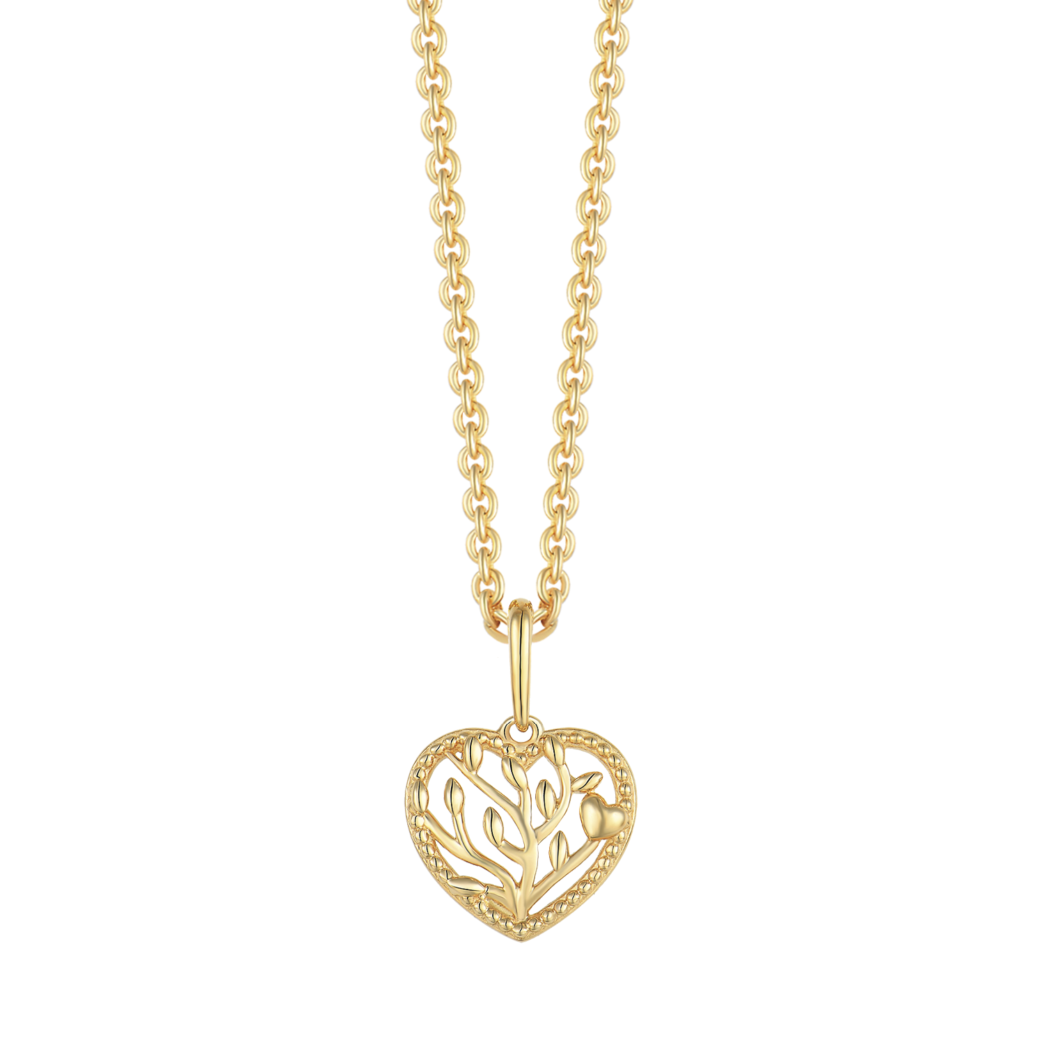 Støvring Design 14kt Guld Hjerte Vedhæng med Livets Træ 76242532