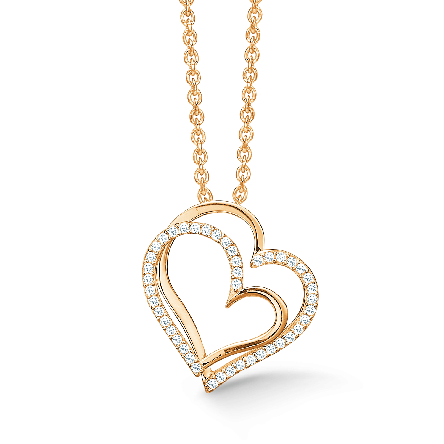 Støvring Design 14kt Guld Dobbelt Hjerte "Mor og Barn" Vedhæng 76242968