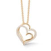 Støvring Design 14kt Guld Dobbelt Hjerte "Mor og Barn" Vedhæng 76242968