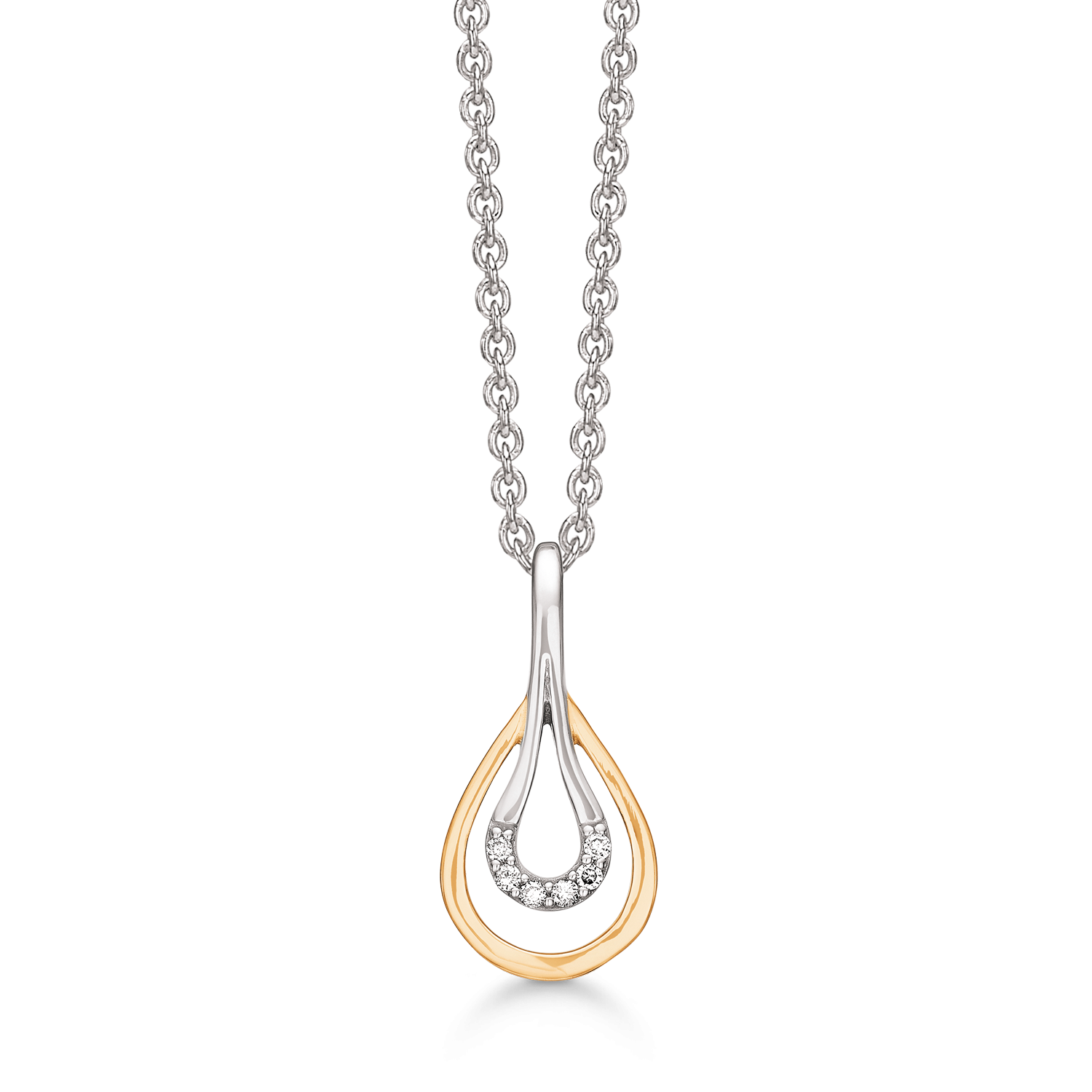 Støvring Design 14kt Guld og Hvidgulds Vedhæng med Brillanter 76245034