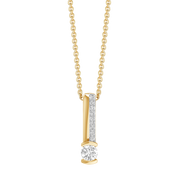 Støvring Design Halskæde med 14kt Brillant Vedhæng med i alt 0,14ct 76257005