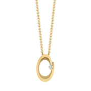 Støvring Design 14kt Guld Oval Vedhæng med 0,05ct Diamant 76257009
