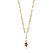 Støvring Design 14kt Guld Vedhæng med Rubin og Diamanter på forgyldt kæde 76257044