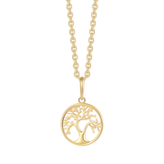 Støvring Design 14kt Guld Vedhæng med Livets Træ på Forgyldt Kæde 76342982