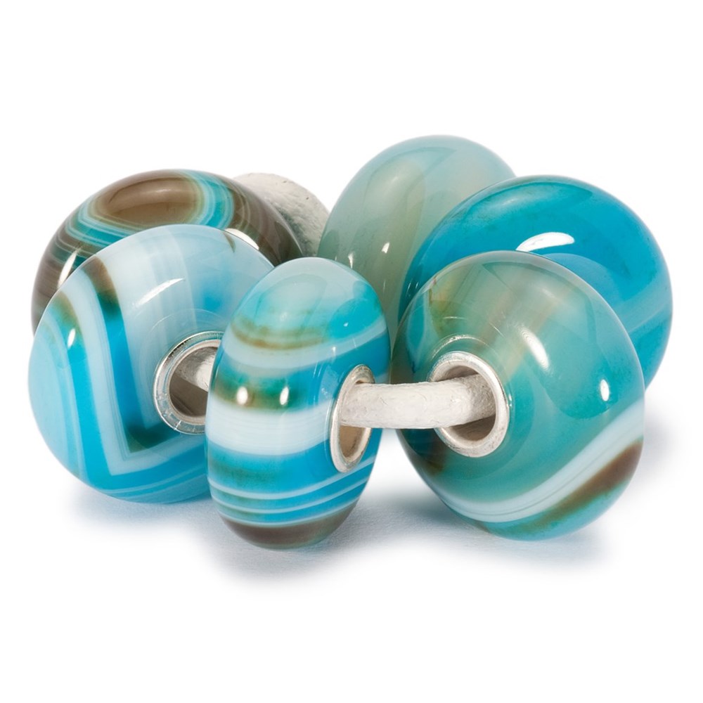 Trollbeads/Trollbeads Turkis stribet agat bundt TSTBE-00003