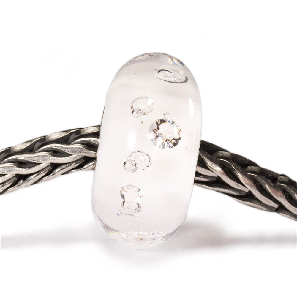 Trollbeads/Troldekugler Hvid diamantkugle TGLBE-00069
