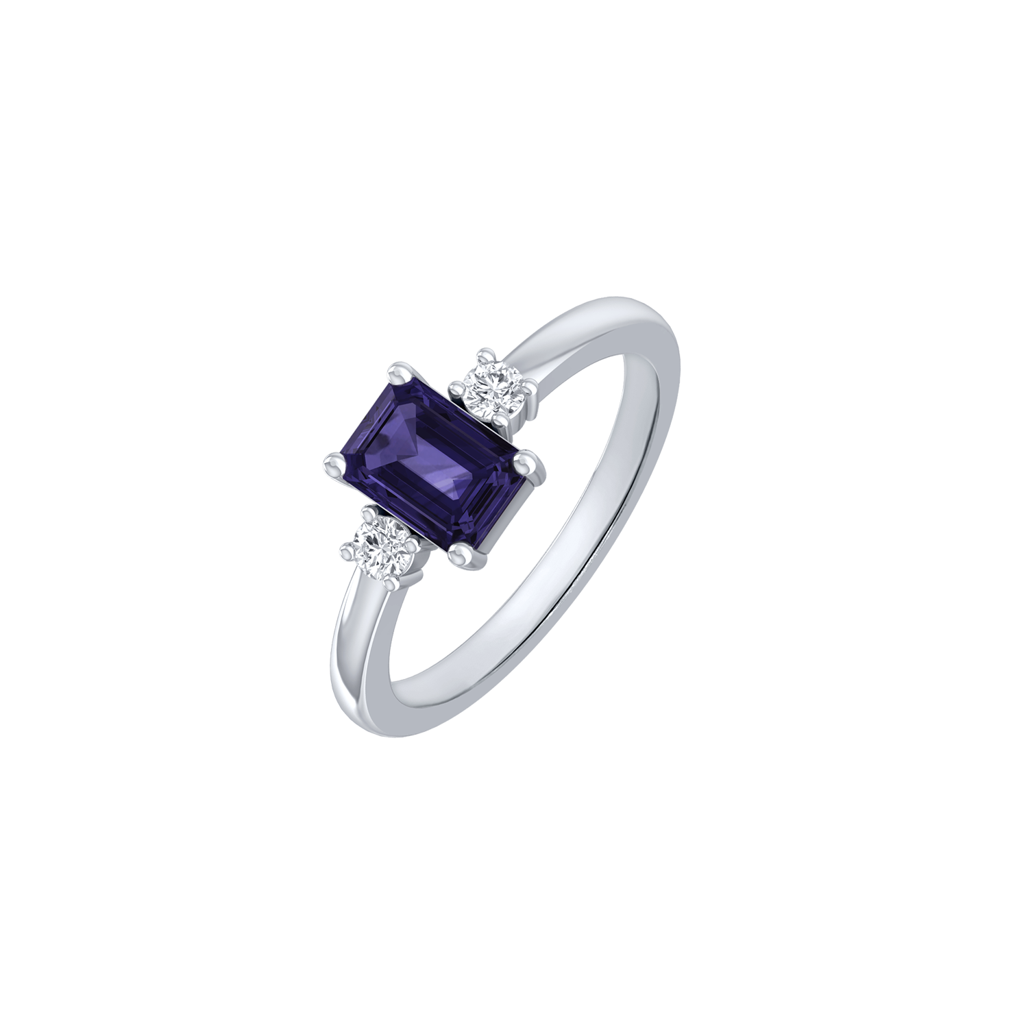 Støvring Design 14kt Hvidguld Ring med Tanzanit og 0,13ct brillanter 82257007