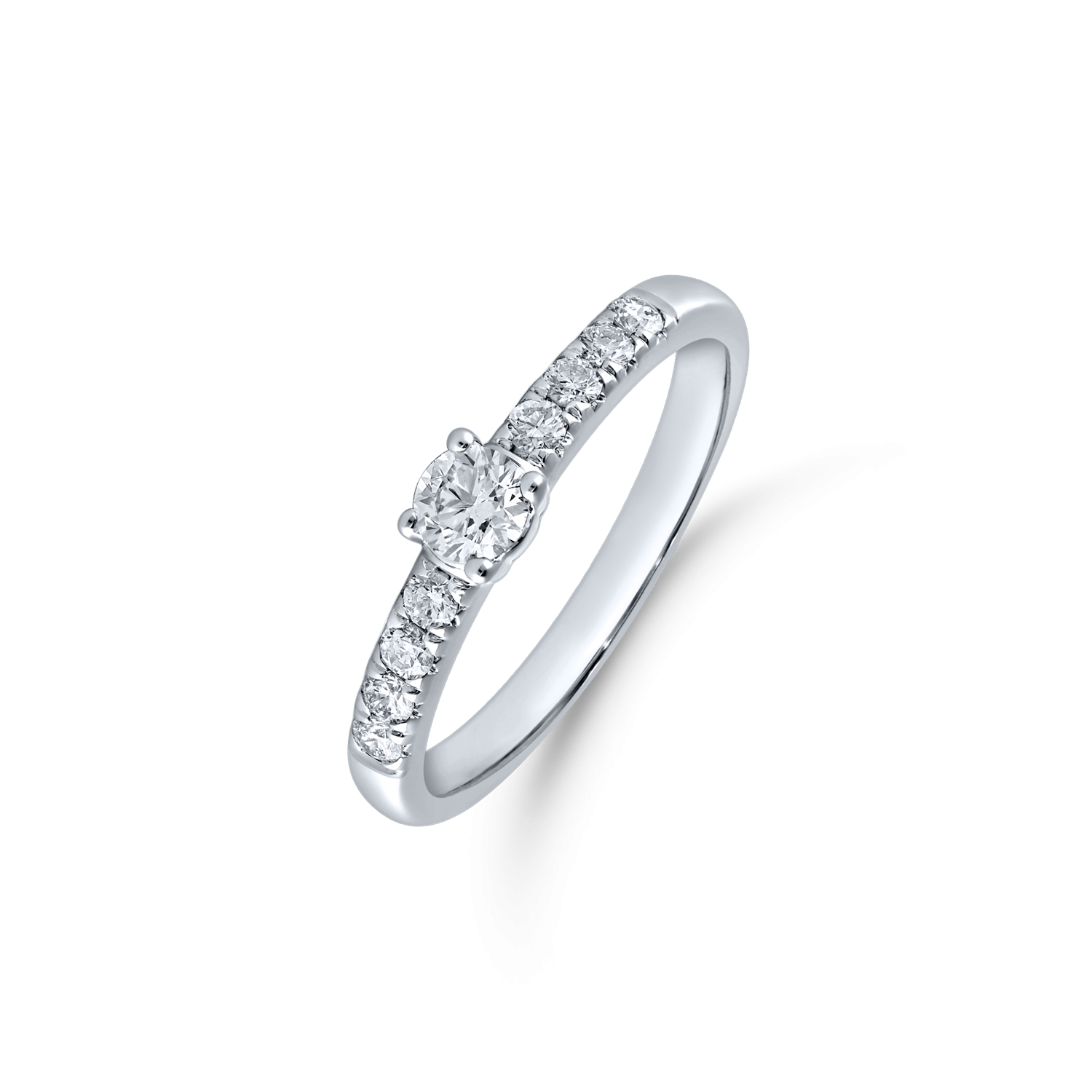 Støvring Design 14kt Hvidgulds Ring med i alt 0,50ct Diamanter 82257024