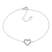 Joanli Nor Aidanor Armbånd med Hjerte og Zirkonia 80450490900