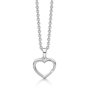 Støvring Design 14kt Hvidgulds Hjerte Vedhæng med Brillant 86232998