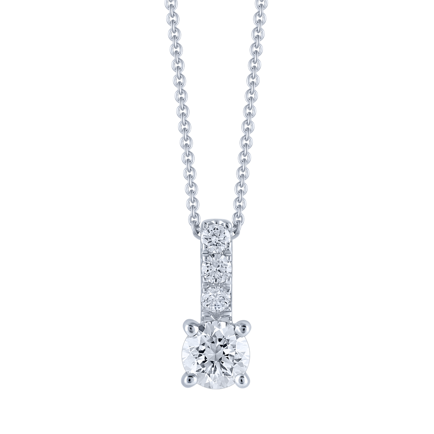 Støvring Design 14kt Hvidgulds Vedhæng med i alt 0,32ct Diamanter 86257024