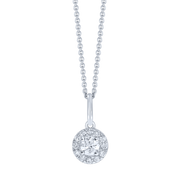 Støvring Design 14kt Hvidgulds Vedhæng med i alt 0,27ct Diamanter 86257025