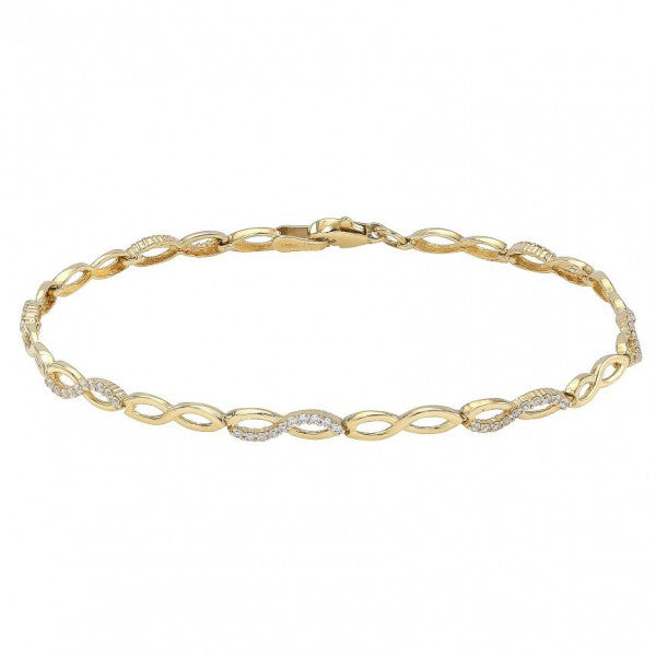 Nordahl Andersen Infinity 8kt Guld Armbånd med zirkonia 882 068 3