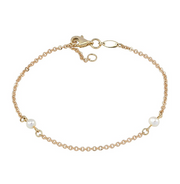 Siersbøl 8kt Guld Armbånd med Ferskvands Perler 80820550300