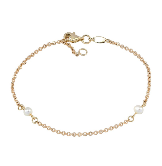 Siersbøl 8kt Guld Armbånd med Ferskvands Perler 80820550300