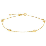 Siersbøl 8kt. guld armbånd med Zirkonia i rørfatning 80830200300