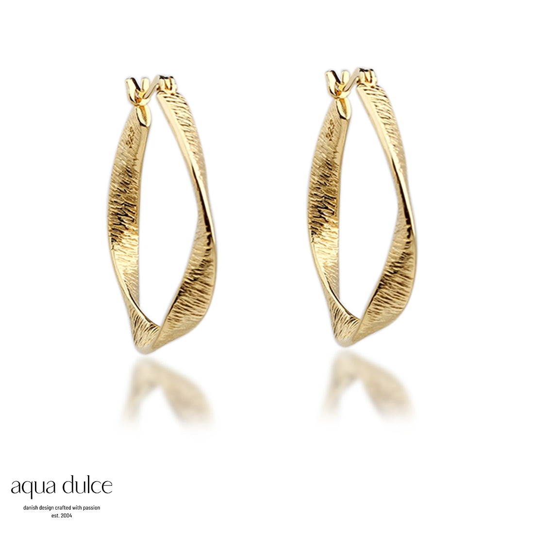 Aqua Dulce Twisted Lines Hoop 5187