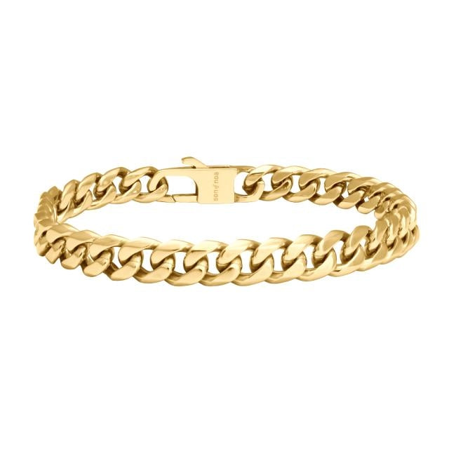 SON of NOA Armbånd i Blank IP Gold Stål 21cm 80930062821