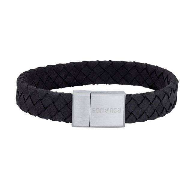SON of NOA Sort læderarmbånd i 23cm 80970149123