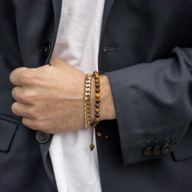 SON of NOA Armbånd i Blank IP Gold Stål 21cm 80930062821