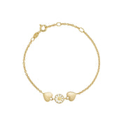 Lund Copenhagen Marguerit Armbånd med Hjerter 90103019-M