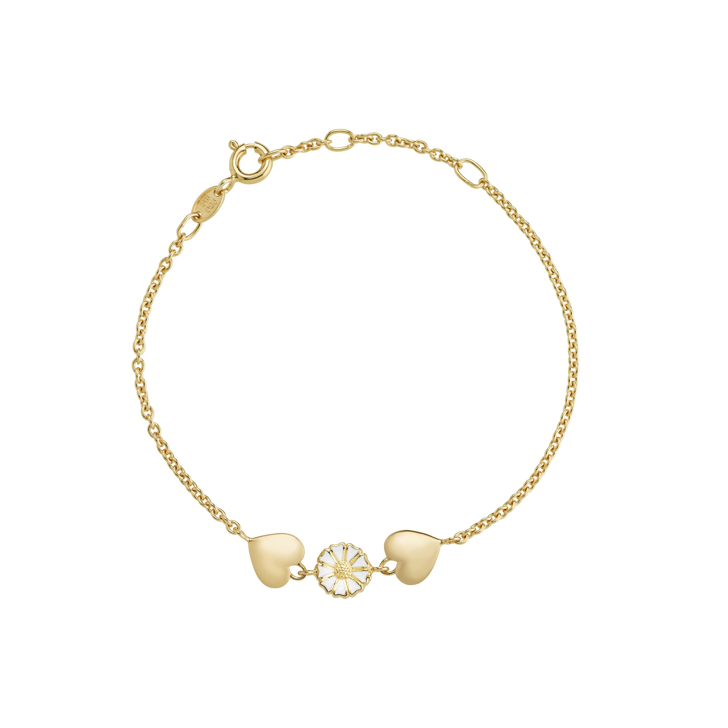 Lund Copenhagen Marguerit Armbånd med Hjerter 90103019-M
