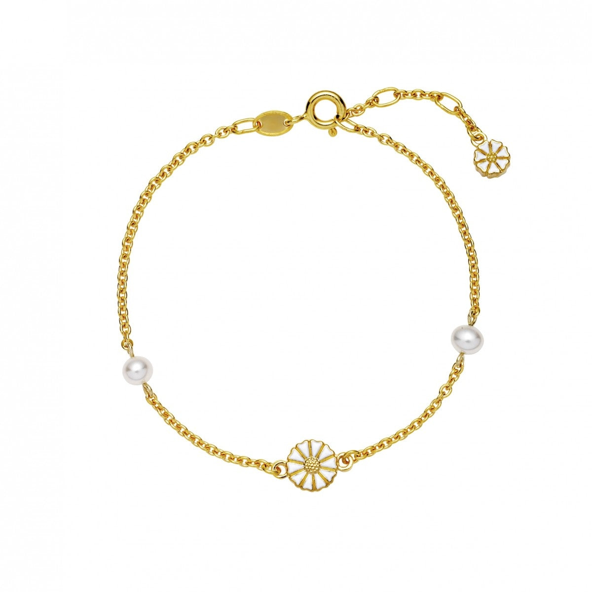 Lund Copenhagen Marguerit Armbånd med Ferskvandsperler 9015039-33-M