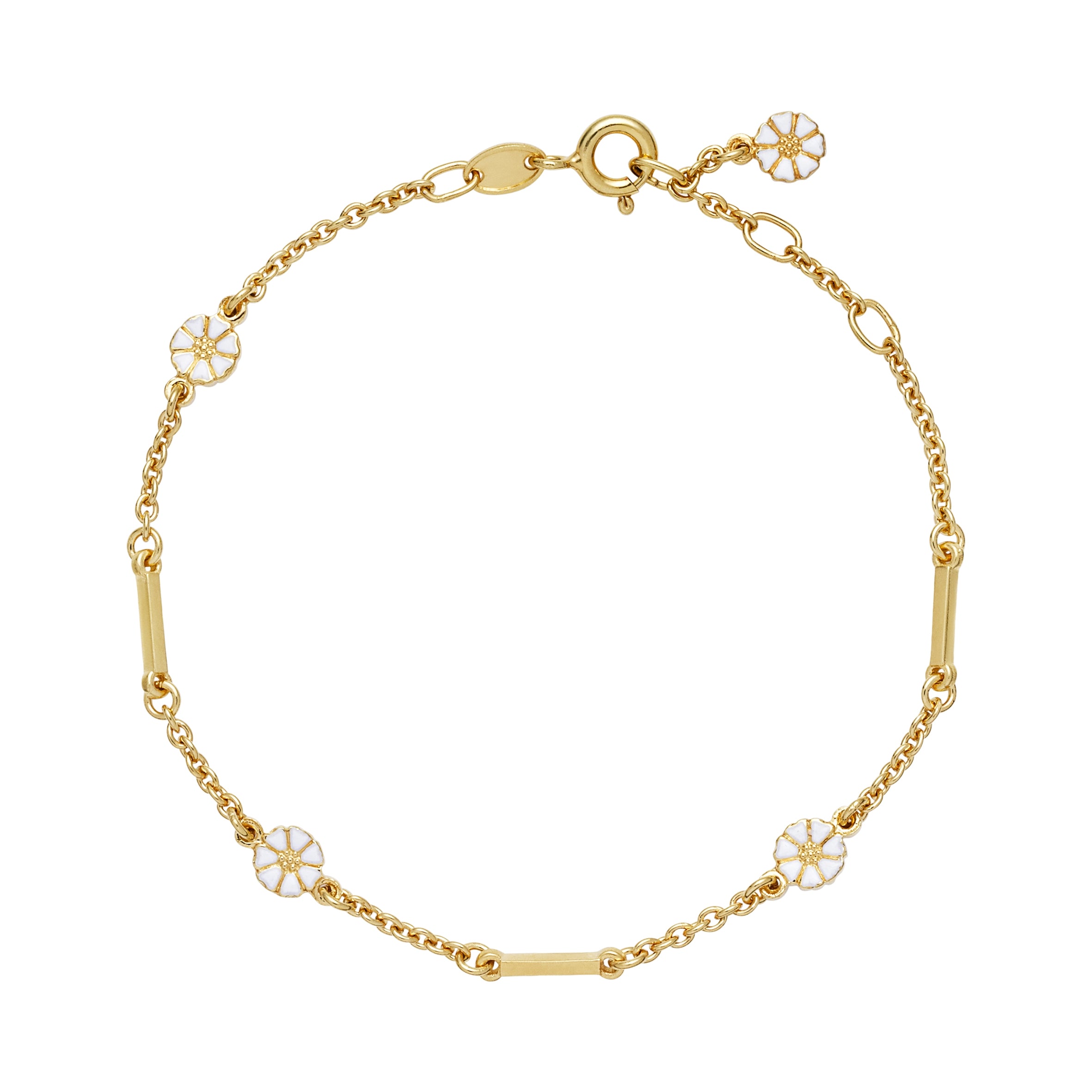 Lund Copenhagen Marguerit Armbånd med Aflange Led 9015049-M
