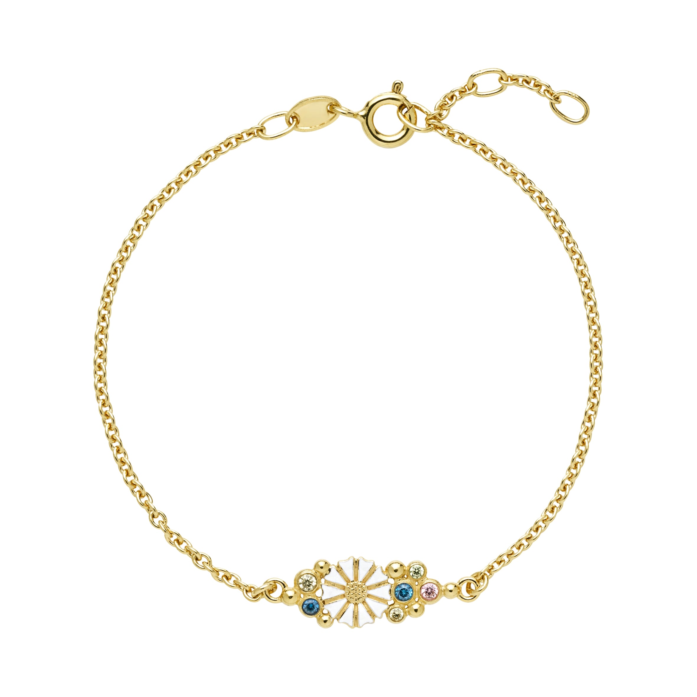 Lund Copenhagen Marguerit Armbånd med Farvet Zirkonia 9015066-30-M