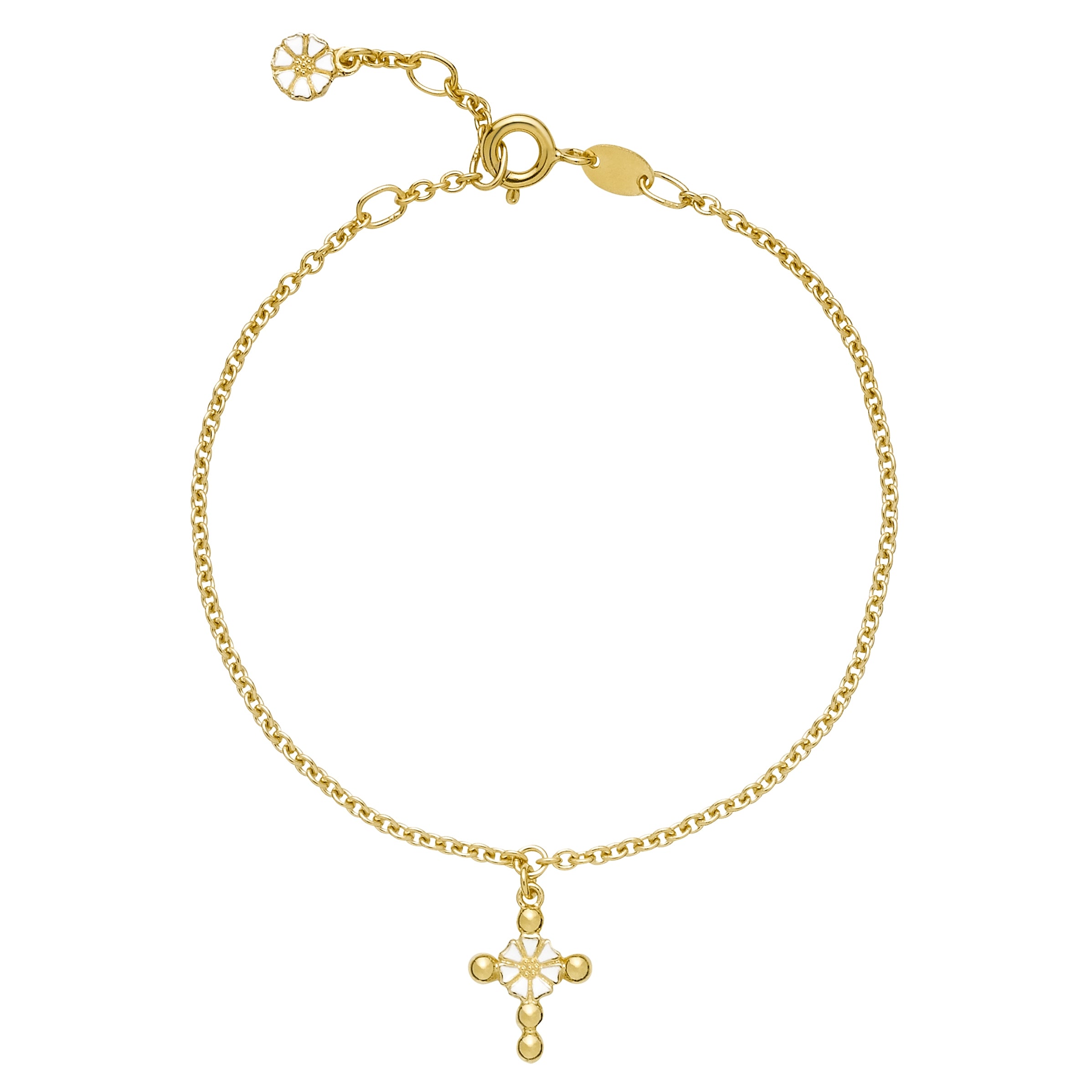 Lund Copenhagen Marguerit Armbånd med Kors 9015069-M